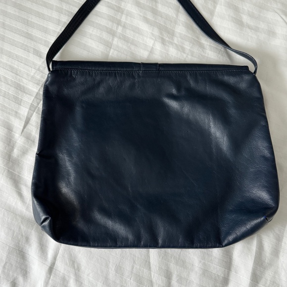 Mimo Sacs - Vintage Navy  Shoulder Leather Bag / Purse - Picture 2 of 13